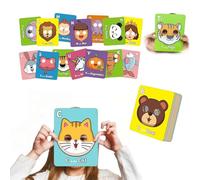 Tarjetas De MáScaras del Alfabeto Coloridas, 26 Tarjetas con MáScaras De Animales, Tarjetas con MáScaras De Animales, Aprende Letras, Juegos Educativos Interactivos para NiñOs