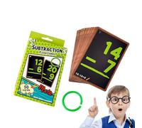 Tarjetas de matemáticas: baraja de sustracción de , juego de números de aprendizaje, juego de flash educativo de doble cara, herramienta de práctica aritmética colorida, ideal para niños que