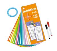 Tarjetas de matemáticas borrables para niños, tarjetas de aprendizaje de división de multiplicación de suma, tarjetas de práctica matemática borrables