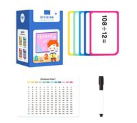 Tarjetas de matemáticas borrables para suma, resta, multiplicación y división - papel, Learnin para edades con revestimiento progresivo a partir de 3 años