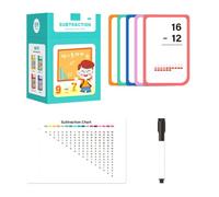 Tarjetas de matemáticas borrables para suma, resta, multiplicación y división - Para edades recubiertas a partir de 3 años - Papel, progresivo