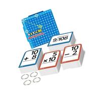 Tarjetas de matemáticas interactivas para practicar aritmética divertida con diseño de ejercicios de enseñanza para padres