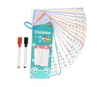 Tarjetas de matemáticas, Juego de multiplicación de de división, borrado en seco, Tarjetas educativas Perforadas de Doble Cara para Aula, Escuela en casa, jardín de Infantes