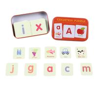 Tarjetas de memoria antidesgarro para aprender el alfabeto, rompecabezas, juguetes educativos cognitivos tempranos, caja de almacenamiento mental