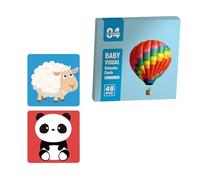 Tarjetas de memoria para bebés de alto contraste, tarjetas sensoriales en blanco y negro, para cerebros recién nacidos, estimulación visual, juguete sensorial de alto contraste para bebés en blanco y