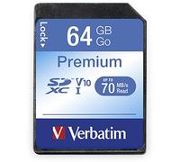 Tarjeta de Memoria SD Verbatim PREMIUM SDXC C10/U1 64 GB 2 g
