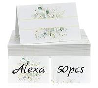 Tarjetas de Mesa 50 Hojas Tarjetas de Lugar 11 x 8,5 cm Tarjetas Mesa Boda Tarjeta de Mesa para Fiesta de Boda Comunión Bautizo Cumpleaños Confirmación Baby Shower