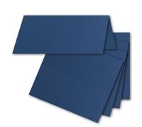 Tarjetas de mesa de noche en azul//Tamaño: 100 x 90 mm (plegadas 100 x 45 mm)//240 G/M²//muy pesado y estable//de calidad de la serie color froh de neuser, color azul oscuro 100 Tischkarten