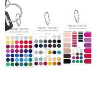 Tarjetas de Muestras de Color Estilismo de Atuendos con Acrílico 2D | Set de Tarjetas de Colorimetría para Selección de Maquillaje, Planificación de