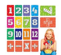 Tarjetas de multiplicación para el aprendizaje, tarjetas flash matemáticas, Gráfico de multiplicación para el aprendizaje de matemáticas del juego de mesa, Múltiples carteles Juego de cartas flash