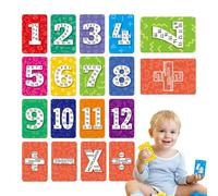 Tarjetas de multiplicación para el aprendizaje, tarjetas flash matemáticas | Juego de mesa con cartas informativas en la tabla de multiplicación para el aprendizaje de matemáticas - Juego de carteles