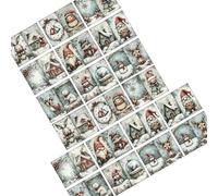 Tarjetas de Navidad alegres con ilustraciones de enanos con color y tamaño estándar de sobre para mensajes de persona, tarjetas de Navidad para sobres