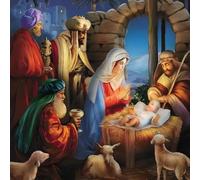 Tarjetas de Navidad benéficas, paquete de 10 unidades, Marie Curie, BHF, Age UK, NSPCC, Sociedad de Alzheimer y samaritanos, diseño religioso artístico, fabricadas en el Reino Unido, ecológicas