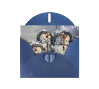 Tarjetas de Navidad con diseño de muñeco de nieve de papel perlado, tarjetas de cumpleaños, adecuadas para Navidad, día de San Valentín, aniversario de boda y tarjetas de invitación de fiesta.