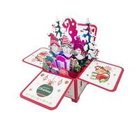 Tarjetas de Navidad genéricas | Tarjeta musical 3D con luz y lutina de abeto, decoración navideña, centro de mesa para decoración de invierno Chimenea interior