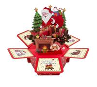 Tarjetas De Navidad Pop -Up - Diseños De Navidad Tarjetas De Felicitación De Santa N-oel,Decoraciones Hexagonales Con Sobres, Tarjetas Festivas Con Elementos Móviles | Perfecto Para Regalos Y
