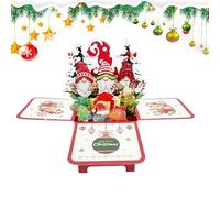 Tarjetas de Navidad | Tarjeta de bendición 3D de de árbol de Navidad con luz y música, divertido centro de mesa para exhibición en interiores, hogar, invierno, granja, , mantel