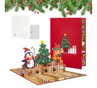 Tarjetas De Navidad | Tarjetas 3D - Porta Efectivo Para Navidad - Para Niños Adolescentes Adultos Familiares Amigos Cumpleaños Invierno