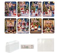 Tarjetas de Navidad | Tarjetas de Navidad | Tarjetas de dinero clásicas de Navidad - 13 x 10 cm grande, decoración clásica para árbol de Navidad, monedero divertido para familia, amigos, colegas y