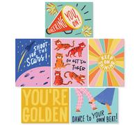 Tarjetas de nimo inspiradoras y coloridas de Sweetzer & Orange S&O con sobres (juego de 24) - Hojas de felicitaci n en blanco - Caja surtida - N