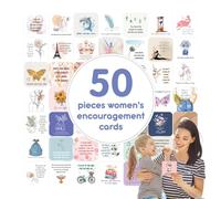 Tarjetas de notas inspiradoras, tarjetas de aliento, 50X tarjetas de mensaje alentadoras para la inspiración, Tarjetas de bondad, tarjetas de cita de motivación, tarjetas de cita inspi