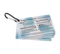 Tarjetas de Nudos 6 Piezas - Guía Impermeable, Equipo de pesc para Hombres, papá Marido Mujer Principiante Estanque Lago Corriente pesc, Herramienta de Referencia de Nudos Esenciales Agua Salada, su