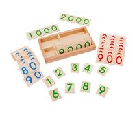Tarjetas de números de madera - 18x10x2.5cm Número de azulejo Cubo Bloques, Juego de aritmética | Para Kindergarten Hogar Escuela Aula Viaje Autorista Sala de Juegos Actividad Grupo Cumpleaños