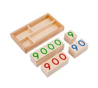 Tarjetas de números de madera con | Conjunto de números de 1 a 9000 - Juego educativo matemáticas,para guardería escolar, casa, viaje, salón, actividades de cumpleaños, instrucción en