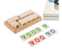 Tarjetas de Números de Madera, Educativo de Números del 1 al 9000 | Tarjetas Educativas de Matemáticas - para preescolares, jardín de Infancia, Aula, Sala de Juegos, Viajes, niños y niñas