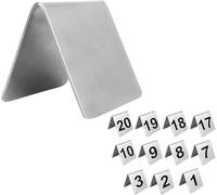 Tarjetas de números de mesa apilables, estilo tienda de campaña, letreros numéricos de doble cara para restaurantes, cafeterías, bares, fiestas, numerados del 1 al 100