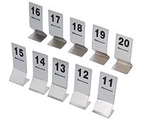 Tarjetas de números de mesa apilables, números de mesa de restaurante de acero inoxidable, for suministros de marcadores de evidencia de servicio de banquetes de fiesta(1 to 50)