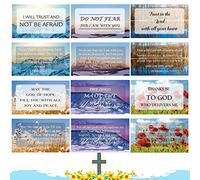 Tarjetas de oración para mujeres y hombres con escritura completa Religiosa motivacional temas de miedo paisaje natural versículo de la Biblia, 30 estilos