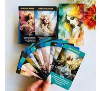 Tarjetas de oráculo con números de ángel, tarjetas de oráculo para principiantes, mejora tu viaje espiritual con las tarjetas de afirmación del número de ángel