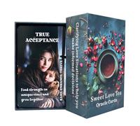 Tarjetas de oráculo de té Sweet Love, baraja de oráculo de almas gemelas llamas, cartas de tarot de amor romántico, cartas de oráculo de relaciones de vida para principiantes