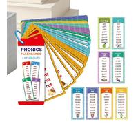 Tarjetas de Palabras de Uso Frecuente,Juguete Educativo de Rimas - Juegos de Palabras con 60 Piezas para Niños | para Niños, Aula en Casa, Preescolar, Salón de Juegos,