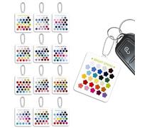 Tarjetas de paleta de colores, a prueba de arañazos, acrílico transparente | Guía de plantillas de color portátil para trajes de invierno, maquillaje, ropa, armario, moda