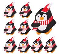 Tarjetas de papel de piruleta de Navidad | 50 tarjetas de envoltura para caramelos | Tarjetas festivas de paquete de pan de azúcar, tarjetas de intercambio de dulces de Navidad para piruletas,