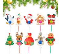 Tarjetas de papel de | Tarjetas de Navidad con diseño de Papá Noel, lindos para postre, chocolate, invierno, mesa de bienvenida, hogar, oficina, aula, reunión de vacaciones