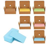 Tarjetas de papel en blanco, 600 tarjetas en blanco, 6 colores, tarjetas de papel de estraza coloridas, tarjetas de visita, papel en blanco para manualidades, tarjetas de papel, graffiti, mensaje