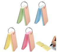 Tarjetas De Papel Kraft, Multicolor Tarjetas de Estudio, 4 Piezas Flashcards Tarjetas para Estudio, Tarjetas Estudio, para Manualidades, Notas, Mensajes, Vocabulario, Juegos, Graffiti