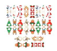 Tarjetas de papel para piruletas navideñas, decoración de reno con estuche para | para fiestas, buffet, postres, chocolate, reuniones en la oficina, aula, familia, postres
