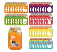 Tarjetas de Pascua, diseño festivo e interactivo, 12 x 7,6 x 0,1 cm, tarjetas de tarro de dulces rellenables, tarjeta de agradecimiento para amigos, fácil de errsonalizar, para hermanas, esposas