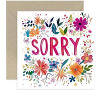 Tarjetas de perdón para amigos, regalos especiales para mujeres, con más profunda simpatía por ella o él, diseño floral audaz y colorido para hija, mejor amiga, colega, mamá, interior en blanco