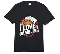 Tarjetas de póquer de Ruleta I Love Gambling Comfort Colors Adult Heavyweight T-Shirt