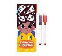 Tarjetas de práctica matemática, juego de tarjetas didácticas (18 x 7 cm, 100 g) | Herramienta de aprendizaje interactiva | Juego educativo de viaje para estudiantes de primaria | Papel portátil y