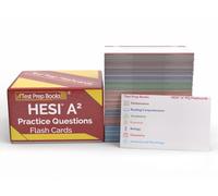 Tarjetas de preguntas de práctica HESI A2 2023-2024: Tarjetas de estudio de examen HESI para la evaluación de admisión HESI [tarjetas a todo color]