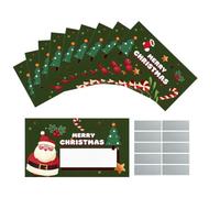 Tarjetas de rascador de Navidad, 10 unidades, para manualidades, divertidas | Scratch Off Stickers Juegos de Tarjetas de Fiesta Para Niños Aula Recompensas Relleno de Botas Año Nuevo Modelo Verde