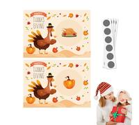 Tarjetas de rascar de Acción de Gracias | Tarjetas de desafiantes divertidas para rascar | Recuerdos de fiesta para niños para reuniones, eventos escolares, juegos de grupo, desafíos de fiesta