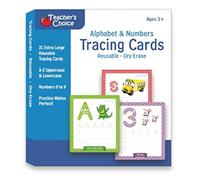 Tarjetas de Rastreo de Alfabeto y Números, Reutilizables, Borrado en Seco, Mayúsculas y Minúsculas, 31 Tarjetas Grandes, Mejora Las Habilidades de Escritura, Tarjetas Flash - Reusable Tracing Cards