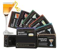Tarjetas De Recetas para Bartender, 100 Tarjetas con Recetas De Cócteles, Suministros para Coctelería, Instrucciones, Guía De Preparación De Cócteles para Bartender En Casa